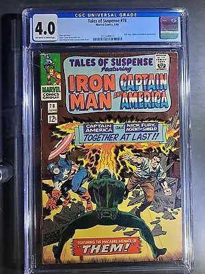 Buy 1966 TALES Of SUSPENSE #78 Nick Fury. Mandarin. Ultimo. Iron Man. Marvel CGC 4.0 • 39.52£