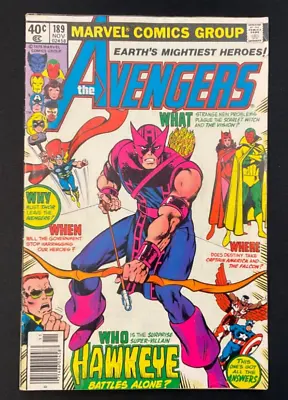 Buy Avengers #189 Marvel Comics 1979 John Byrne Art / Deathbird / Captain America  • 7.07£