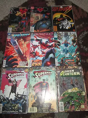Buy 9 Comic Books DC 90-00's Superman, Justice League, Injustice 2, Green Lantern • 51.38£