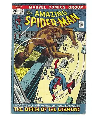 Buy Amazing Spider-Man #110 1972 VG+ Birth Of The Gibbon Combine Shipping • 15.83£