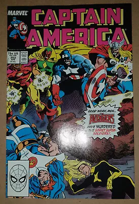 Buy Captain America # 352 April 1989 1st App Soviet Super Soldiers Avengers X-Over • 17£