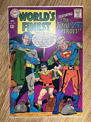 Buy Worlds Finest Comics #173 (1968) 1st Silver Age App Of Two-Face! DC Comics VG- • 20£