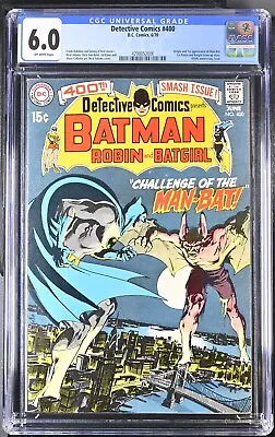 Buy Detective Comics #400 CGC 6.0 · 1st Appearance Man-Bat · Neal Adams • 1970 • 316.40£