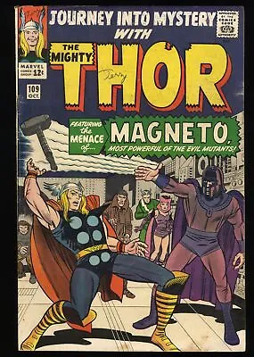 Buy Journey Into Mystery #109 VG+ 4.5 Magneto Appearance! Jack Kirby! Marvel 1964 • 50.60£