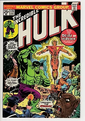 Buy The Incredible Hulk #178 • 1974 • Vintage Marvel 25¢ • Rebirth Of Adam Warlock • 7.50£