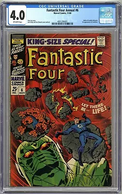 Buy Fantastic Four Annual #6 Cgc 4.0  Off-white Pages Marvel Comics 1968 • 112.49£