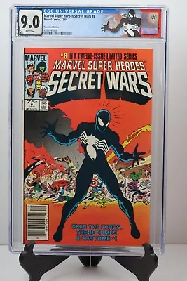 Buy Marvel Super-Heroes Secret Wars #8 CGC 9.0 Newsstand 1st Spider-Man Black Suit • 179.89£