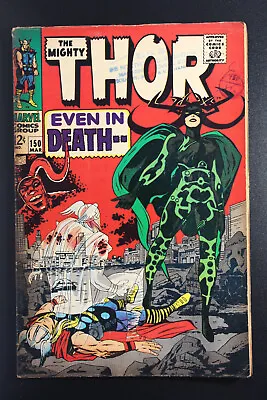 Buy THE MIGHTY THOR #150 1968 Marvel - Origin Of Triton Lee And Kirby VG- • 30£