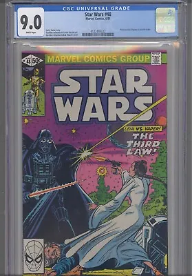 Buy Star Wars #48 CGC 9.0 1981 Marvel Comics Princess Leia Organa Vs Darth Vader • 51.78£