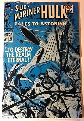 Buy Tales To Astonish 98 1967 MARVEL SILVER AGE KEY ISSUE! MID GRADE! FN+! • 16.08£