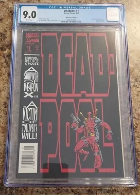 Buy Deadpool #1 The Circle Chase Rare Newsstand CGC 9.0 White Pages 1st Solo Book🔥  • 79.06£