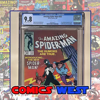 Buy AMAZING SPIDER-MAN #252  * CGC 9.8 *  First Black Costume! Newsstand! 1984 • 1,390.10£