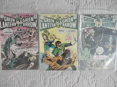 Buy Green Lantern Green Arrow 3 Issue Lot #77-79  Neal Adams  Very Good To Fine Cond • 59.13£
