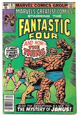 Buy Marvel's Greatest Comics #87 Reprints Fantastic Four #107 FN (1980) Marvel • 10£
