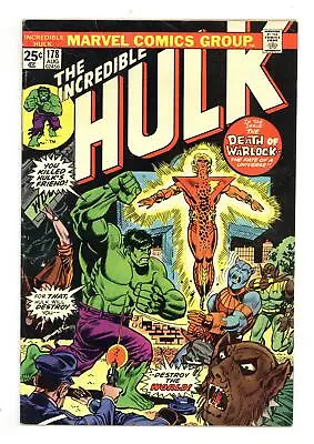 Buy Incredible Hulk #178 VG 4.0 1974 • 15.83£