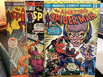 Buy Amazing Spider-man #136 137 138 Marvel 1974 1st/2nd Harry Osborne Green Goblin • 79.02£