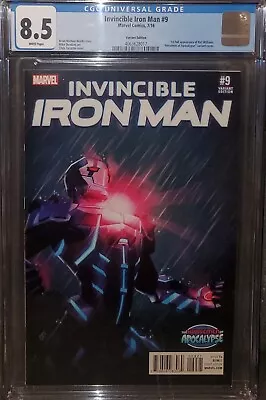 Buy Invincible Iron Man #9 Cgc 8.5 Turcotte Variant! 1st Full App Of Riri Williams!! • 158.08£
