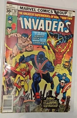 Buy The Invaders #20 - 1st Full App Union Jack II - Marvel 1977 - (N7) • 9.59£