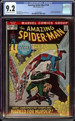 Buy Amazing Spider-Man # 108 CGC 9.2 OW/W (Marvel, 1971) John Romita Cover • 140.75£