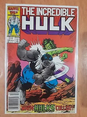 Buy THE INCREDIBLE HULK #326 (1986) Green Hulk Vs GRAY HULK • 8£