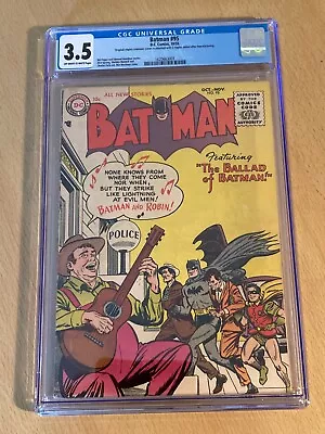 Buy Batman 95 (1955) –DC Comics Golden Age - CGC 3.5 VG- • 175£