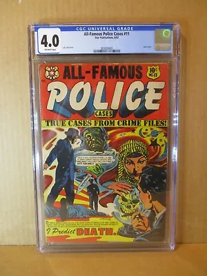 Buy All-Famous Police 11 CGC 4.0 L.B. Cole CLASSIC SURREAL SKULL C. 1953 Star Horror • 1,033.47£