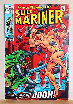 Buy Sub-Mariner #20 (1969) KEY 1st Battle Dr Doom Vs Sub-Mariner VFN 8.0 FREE P&P • 55£