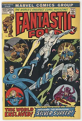 Buy Fantastic Four 123 Marvel 1972 FN Silver Surfer Galactus Stan Lee John Buscema • 21.81£