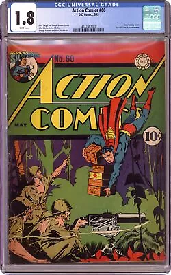 Buy Action Comics #60 CGC 1.8 1943 4247467001 1st App. Superwoman • 1,335.10£
