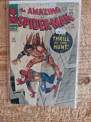 Buy Marvel Comics Silver-age Amazing Spider-man # 34 Kraven The Hunter 1966! • 54.99£