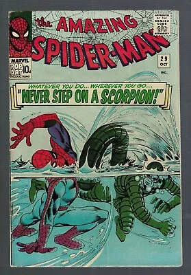 Buy Marvel Comics Amazing Spiderman 29 FN- 5.5 1965 Never Step On Scorpion App • 199.99£