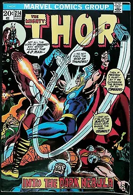 Buy Mighty Thor #214 Vol 1 (1973) KEY *1st Appearance Of Xorr The God-Jewel* - F/VF • 12.79£