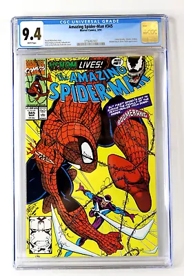 Buy Amazing Spider-Man #345 CGC 9.4 Universal Blue Label Venom Cletus Kasady Cardiac • 38.81£