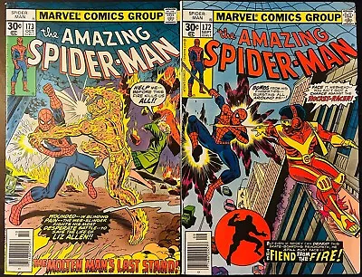 Buy The Amazing Spider-Man #172-173 (Marvel Comics 1977) Rocket Racer, Molten Man VF • 23.99£