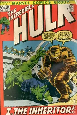 Buy Incredible Hulk #149 VG+ 4.5 1972 Stock Image Low Grade • 7.91£