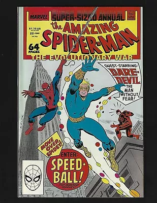 Buy Amazing Spider-Man Annual #22 NM- 1st Speedball Origin High Evolutionary/Bova DD • 22.93£