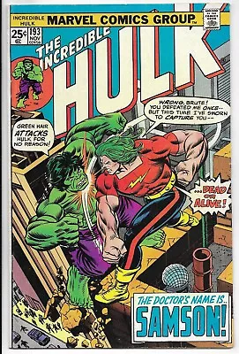Buy The Incredible Hulk #193 BRONZE AGE MARVEL COMIC BOOK 1st Series Doc Samson 1975 • 15.98£