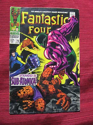 Buy Fantastic Four #76, Jack Kirby, Silver Surfer, Galactus 1968 • 16£