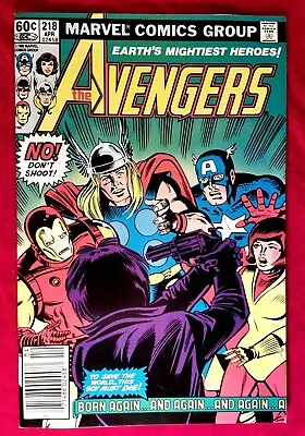 Buy 1982 The AVENGERS #218 NEWSSTAND 80s Vtg Thor Ironman Captain America Comic  • 11.11£