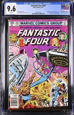 Buy Fantastic Four #205 Cgc 9.6 White Pages // 1st App Nova Corps Marvel 1979 • 79.06£