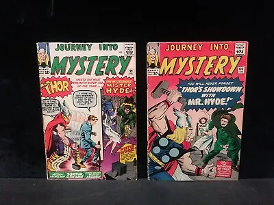Buy Journey Into Mystery #99 & 100 (1st App Mr. Hyde/Surtur) Marvel 1963 • 585.76£