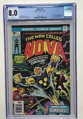Buy Nova #1 (1976) Origin & 1st Appearance | Marvel Comics | CGC 8.0 • 60.19£