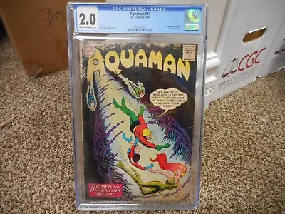Buy Aquaman 11 Cgc 2.0 DC 1963 1st Appearance Of Mera Presents Well For Grade Good • 157.74£