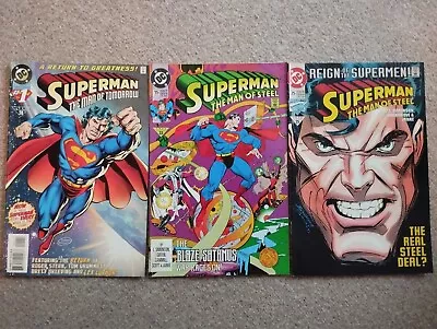 Buy 3 X Superman Man Of Steel 15 25 The Man Tomorrow 1 Comic Job Bundle DC • 9.99£