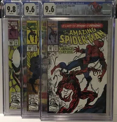Buy 🔥Hot🔥Amazing Spider-Man #361,362,363 (1992) All CGC Graded!  • 482.09£