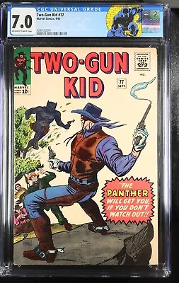 Buy Two-Gun Kid 77 CGC 7.0 OW/White Prototype BLACK PANTHER Before Fantastic Four 52 • 395.30£