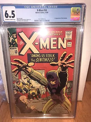 Buy Uncanny X-Men #14 Marvel Comics First Sentinels Appearance CGC 6.5 1965 • 585.51£