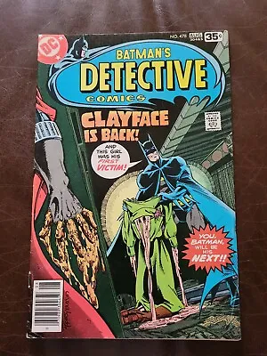 Buy Detective Comics #478 FN/VF 1st Full App 3rd Clayface Newsstand DC Comics 1978 • 19.76£
