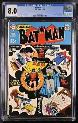 Buy Batman #213 Cgc 8.0 Origin Robin 30th Anniversary Issue Vince Colletta • 165.63£