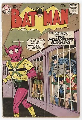 Buy Batman 128 DC 1959 GD VG Curt Swan Bill Finger Robin Batwoman Alien Prison • 53.03£